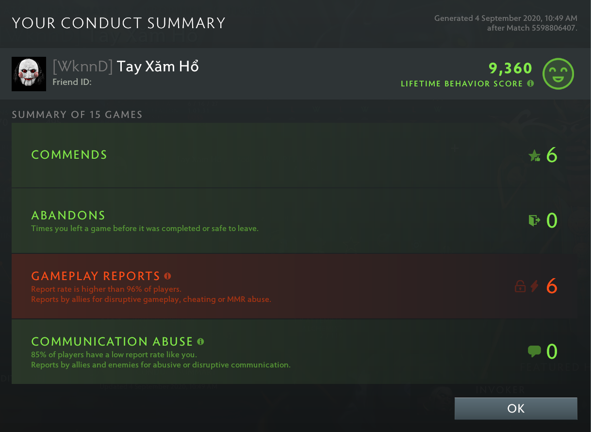 Immortel | MMR : 5720 - Comportement : 9360