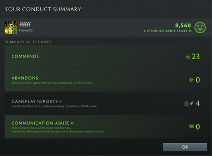 Immortel [4725] | MMR : 5800 - Comportement : 8560 