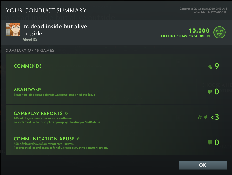 Uncalibrated | MMR: TBD - Behavior: 10000