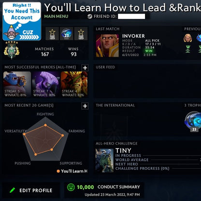 Archon V | MMR: 2980 - Behavior: 10000