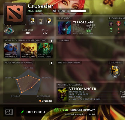 Crusader III | MMR: 1810 - Behavior: 9950