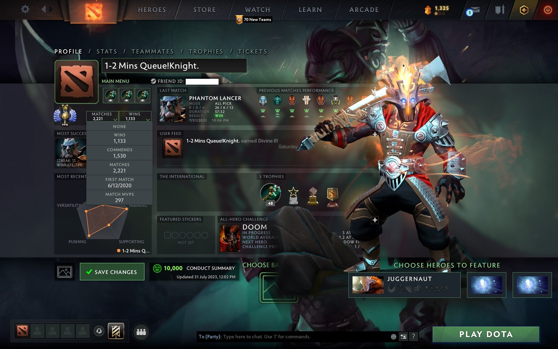 Divine II | MMR: 5018 - Behavior: 10000