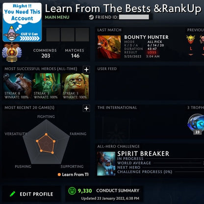 Immortal | MMR: 5880 - Behavior: 9330