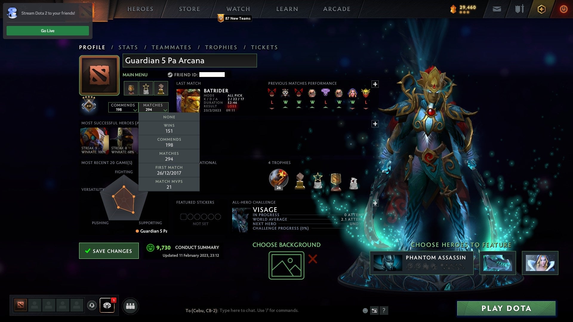 Guardian V | MMR: 1420 - Behavior: 9730