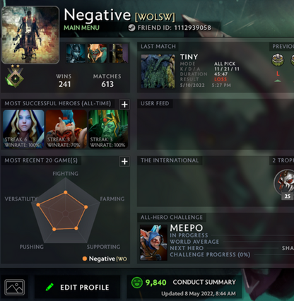 Héraut II | MMR : 10 - Comportement : 9840 