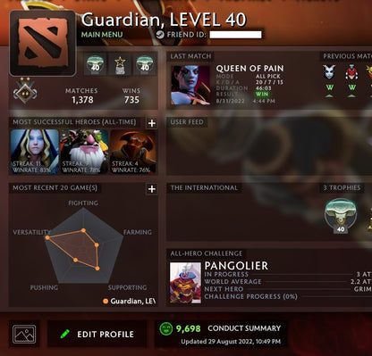Gardien II | MMR : 1000 - Comportement : 9698 