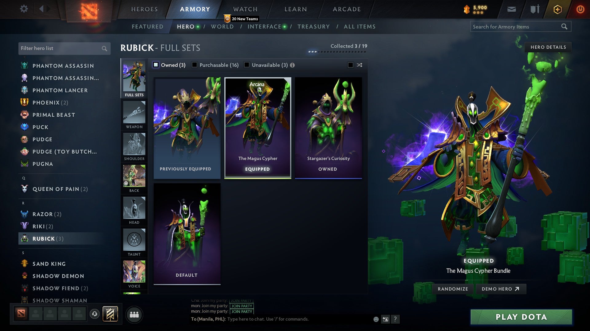 Legend V | MMR: 3690 - Behavior: 10575 - Communication: 10575