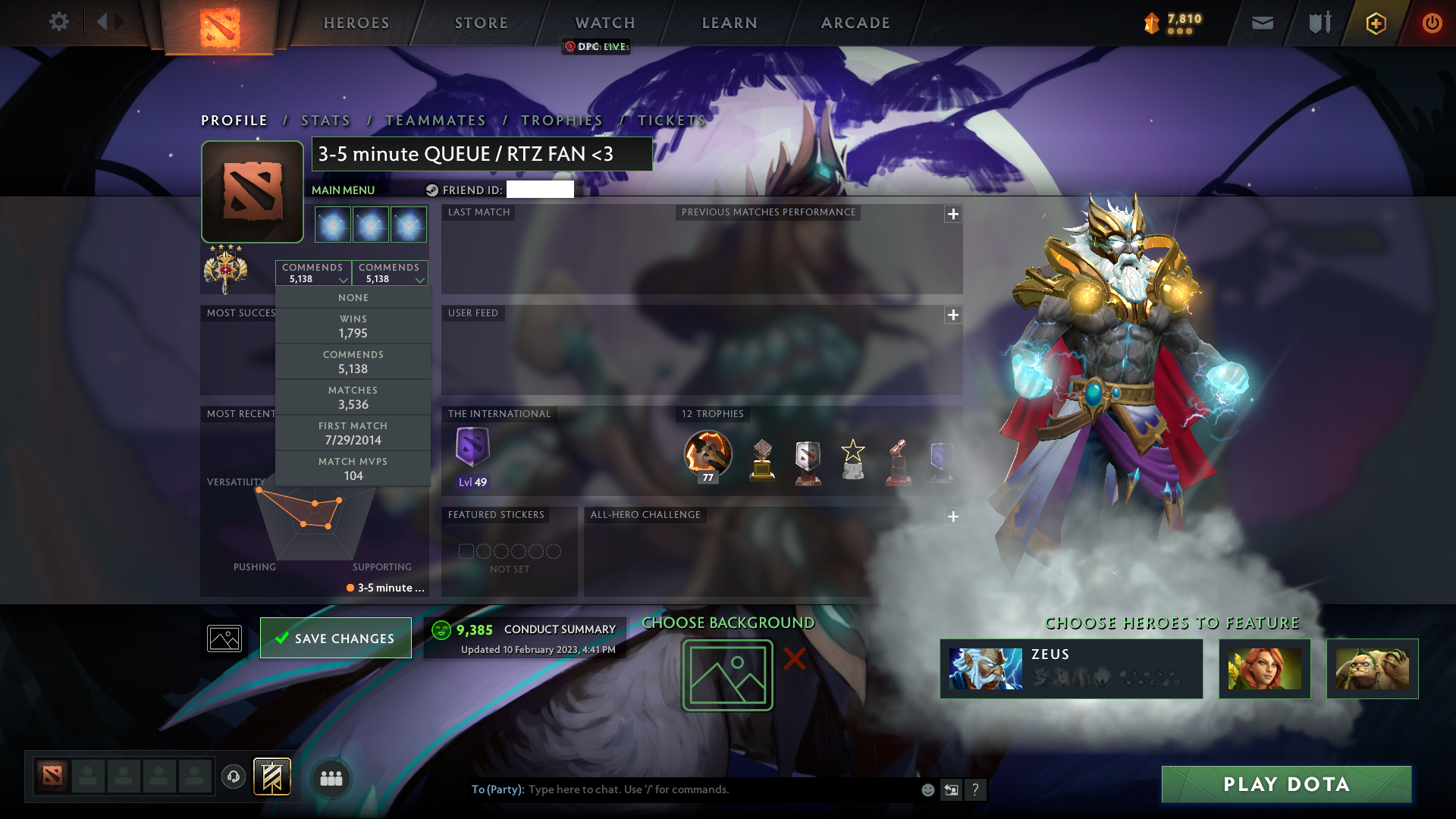 Legend IV | MMR: 3470 - Behavior: 9385