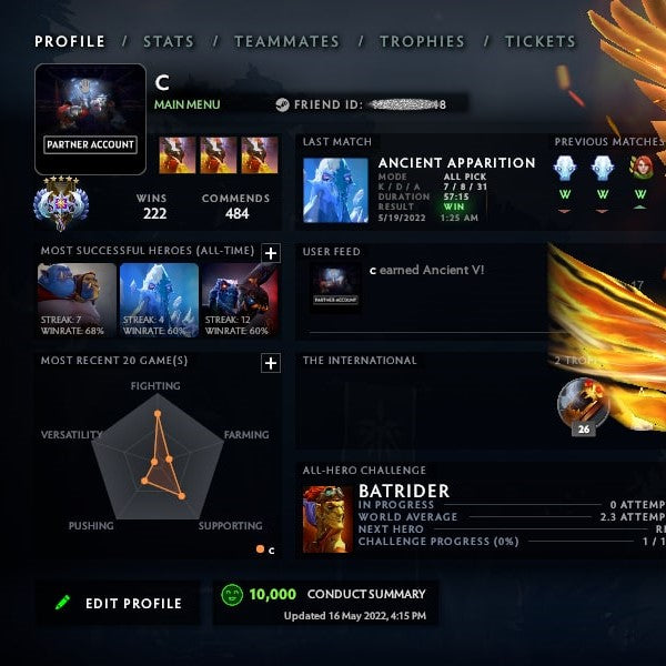 Ancient V | MMR: 4600 - Behavior: 10000