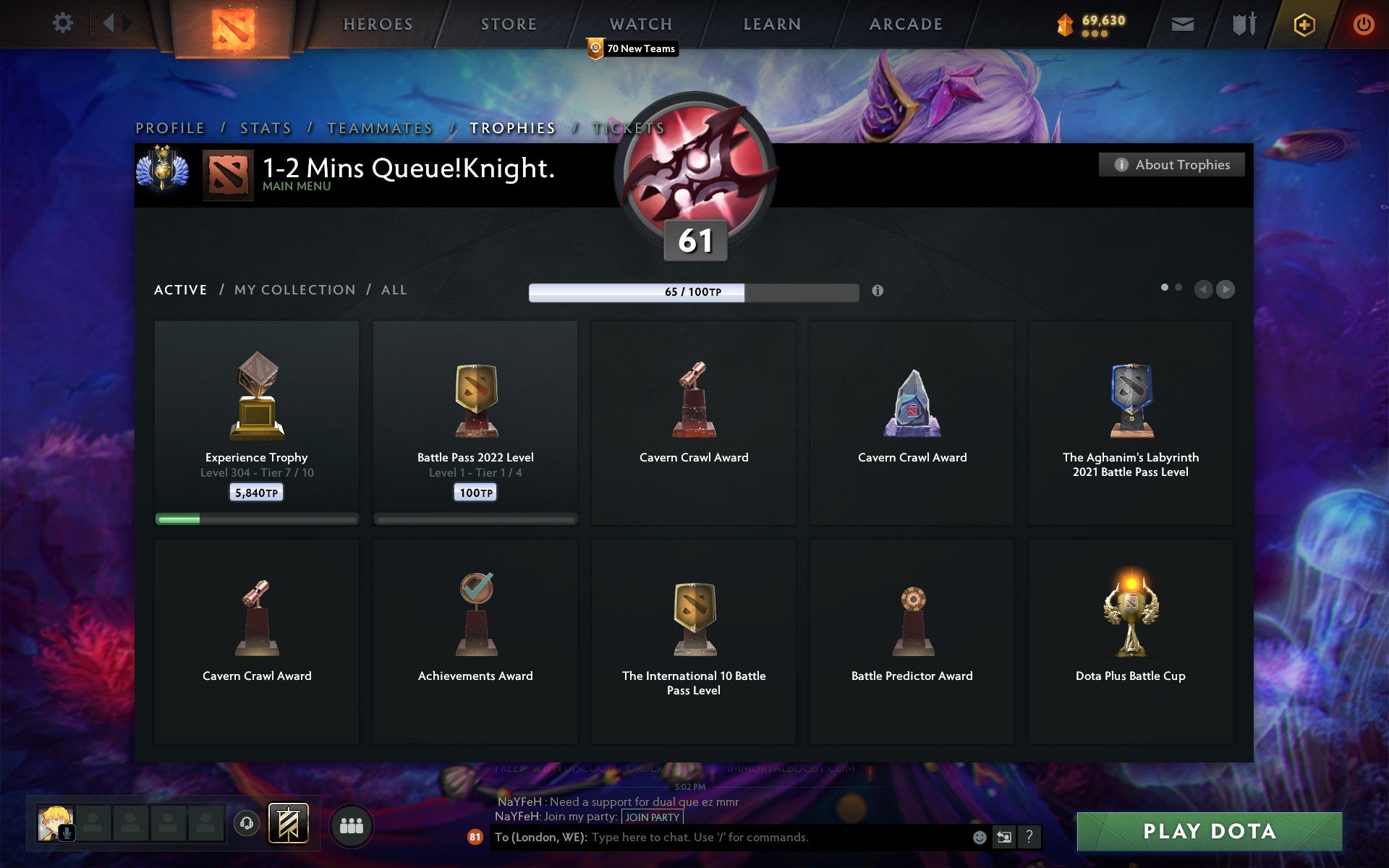 Divine II | MMR: 4798 - Behavior: 9450