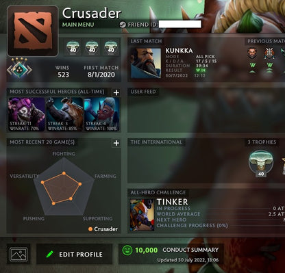 Crusader IV | MMR: 1900 - Behavior: 10000