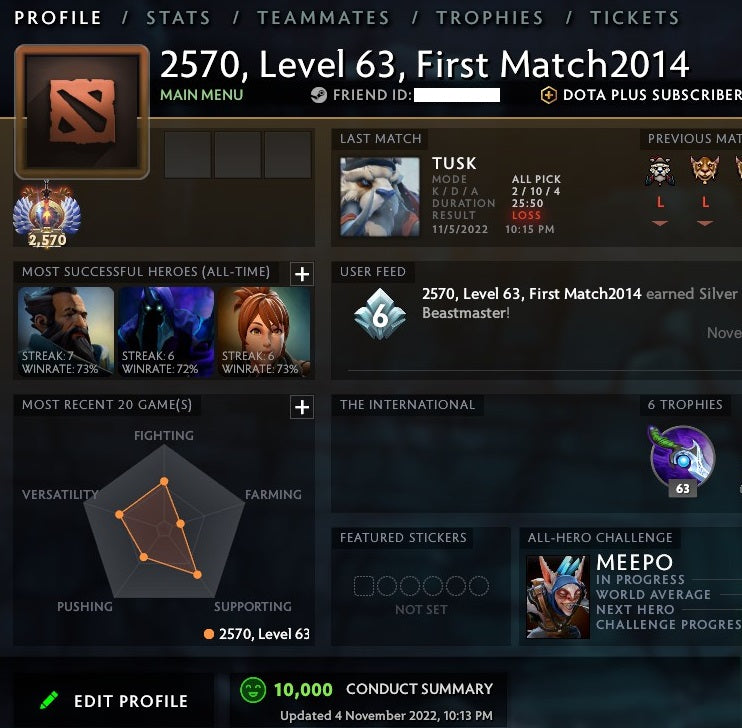 Immortel [Classement] | MMR : 6080 - Comportement : 10000 