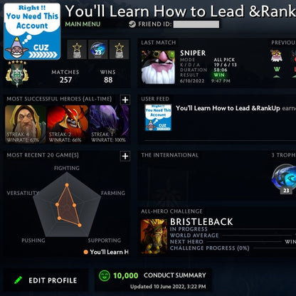 Archon V | MMR: 2990 - Behavior: 10000