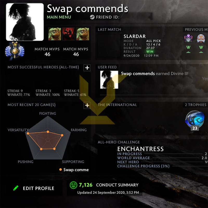 Divin II | MMR : 4850 - Comportement : 7126