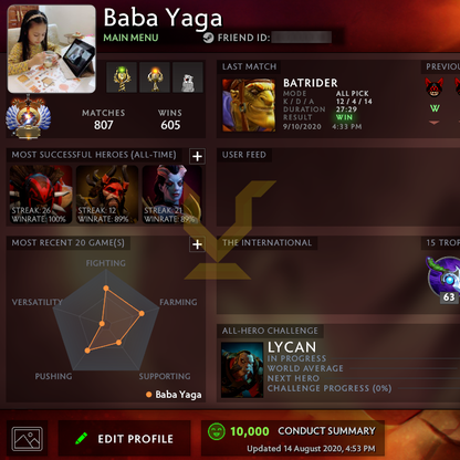 Immortel | MMR : 5760 - Comportement : 10000