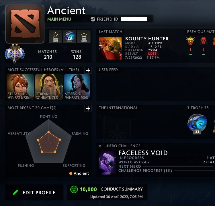 Ancient II | MMR: 4110 - Behavior: 10000