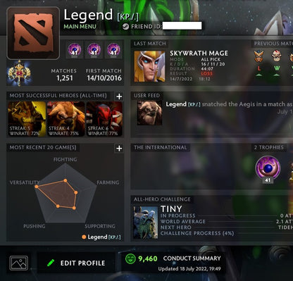 Legend I | MMR: 2970 - Behavior: 9460