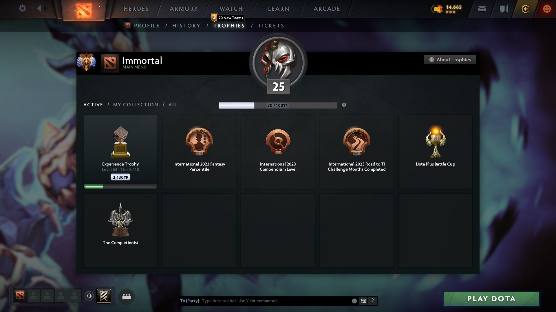 Immortal | MMR: 6711 - Behavior: 10125 - Communication: 10225