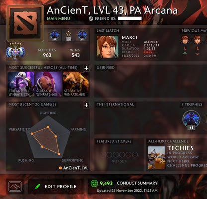 Ancient V | MMR: 4510 - Behavior: 9493