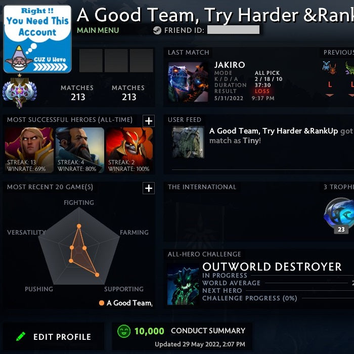 Ancient I | MMR: 3840 - Behavior: 10000