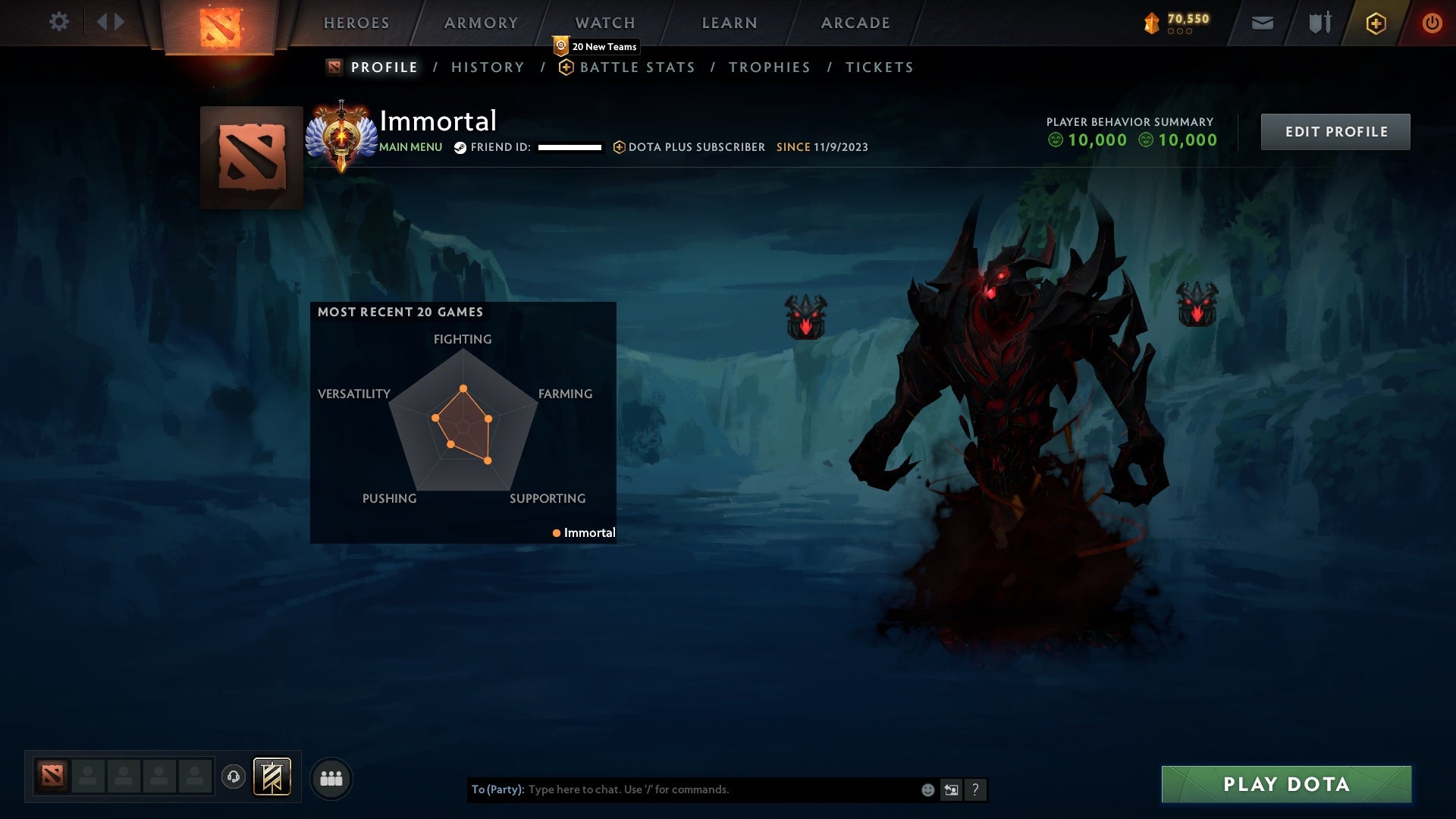 Immortal | MMR: 7054 - Behavior: 10000 - Communication: 10000