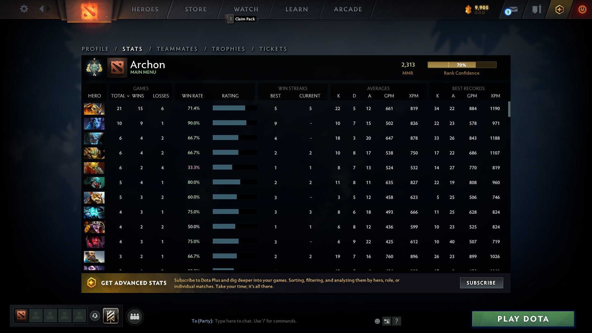 Archon I | MMR: 2313 - Behavior: 10000