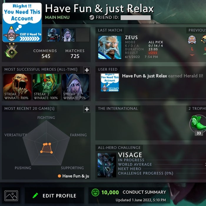 Héraut II | MMR : 10 - Comportement : 10000 