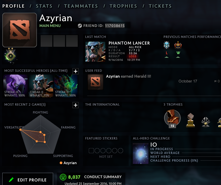 Héraut II | MMR : 290 - Comportement : 8037 