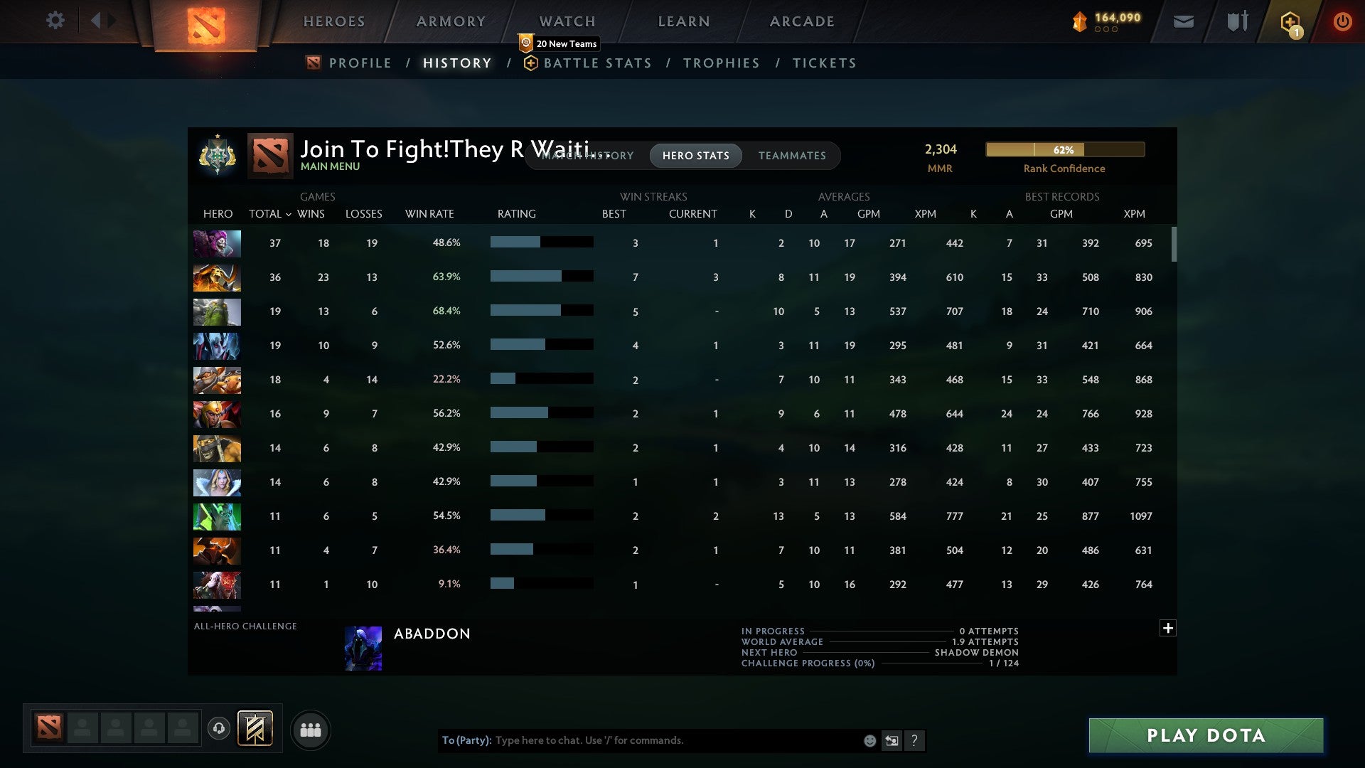 Archon I | MMR: 2304 - Behavior: 10025 - Communication: 10025