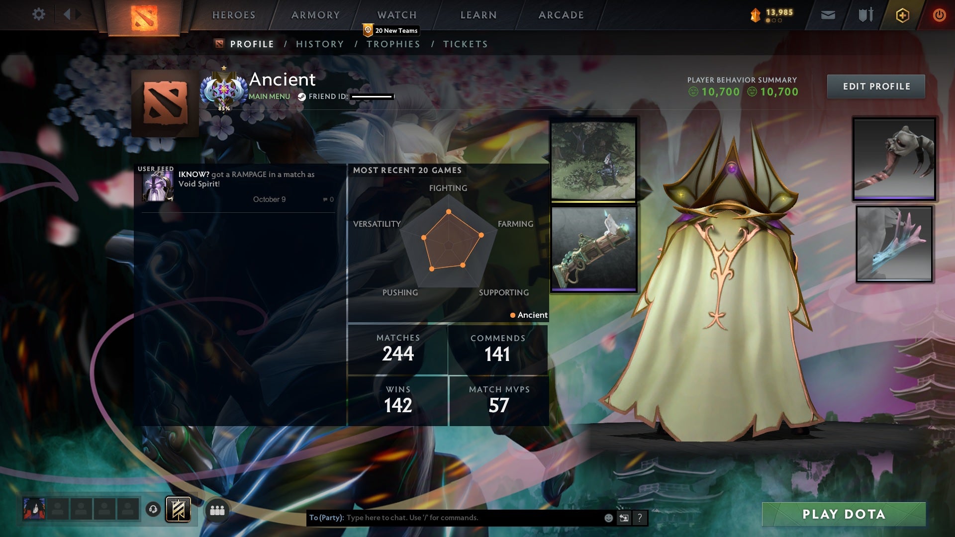 Ancient I | MMR: 3982 - Behavior: 10700 - Communication: 10700