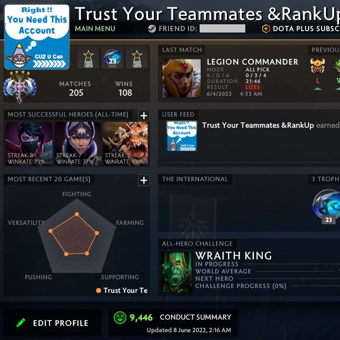 Ancient IV | MMR: 4420 - Behavior: 9446