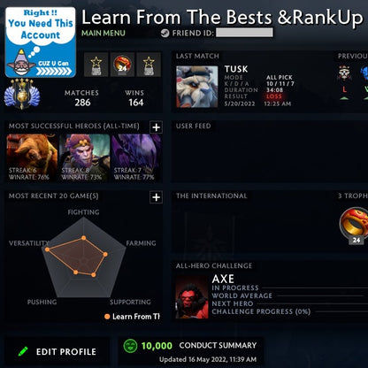 Divine V | MMR: 5470 - Behavior: 10000