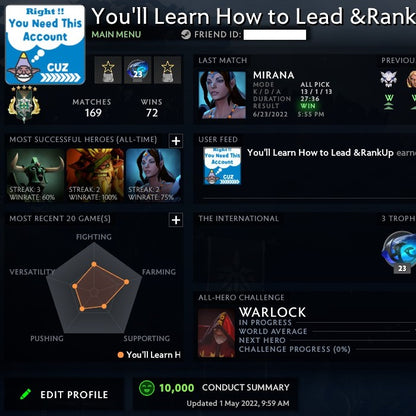 Archon V | MMR: 2980 - Behavior: 10000