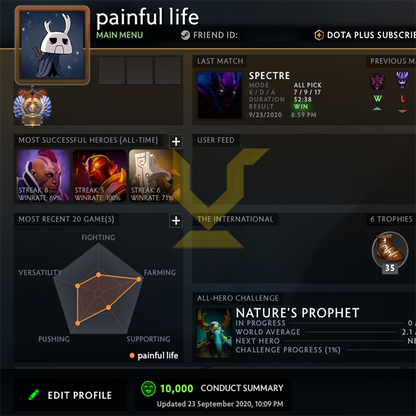 Immortel | MMR : 5840 - Comportement : 10000