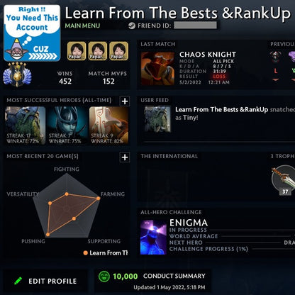 Divine V | MMR: 5550 - Behavior : 10000