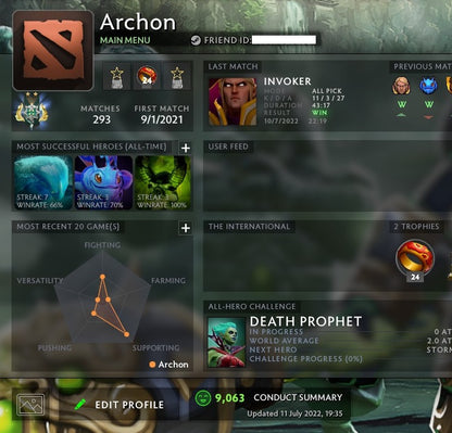Archon II | MMR: 2530 - Behavior: 9063
