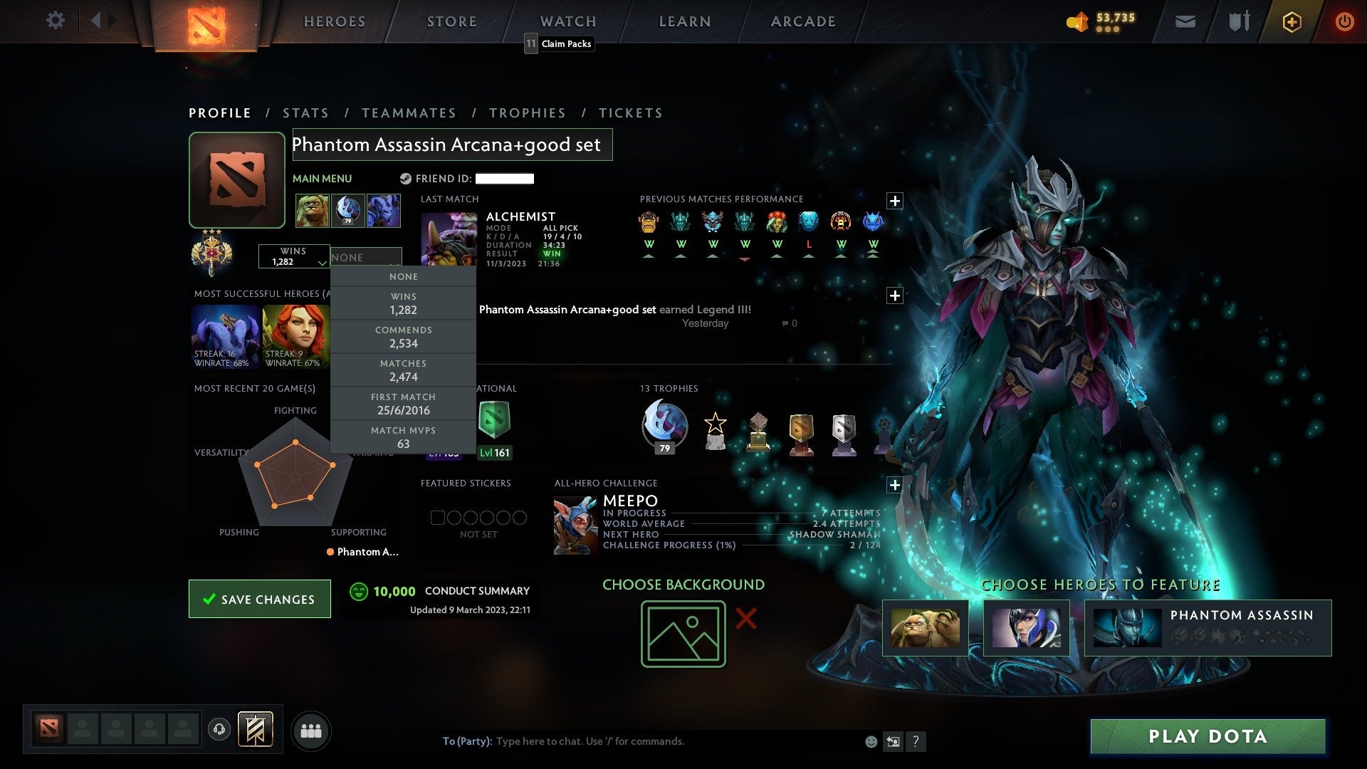 Legend III | MMR: 3400 - Behavior: 10000