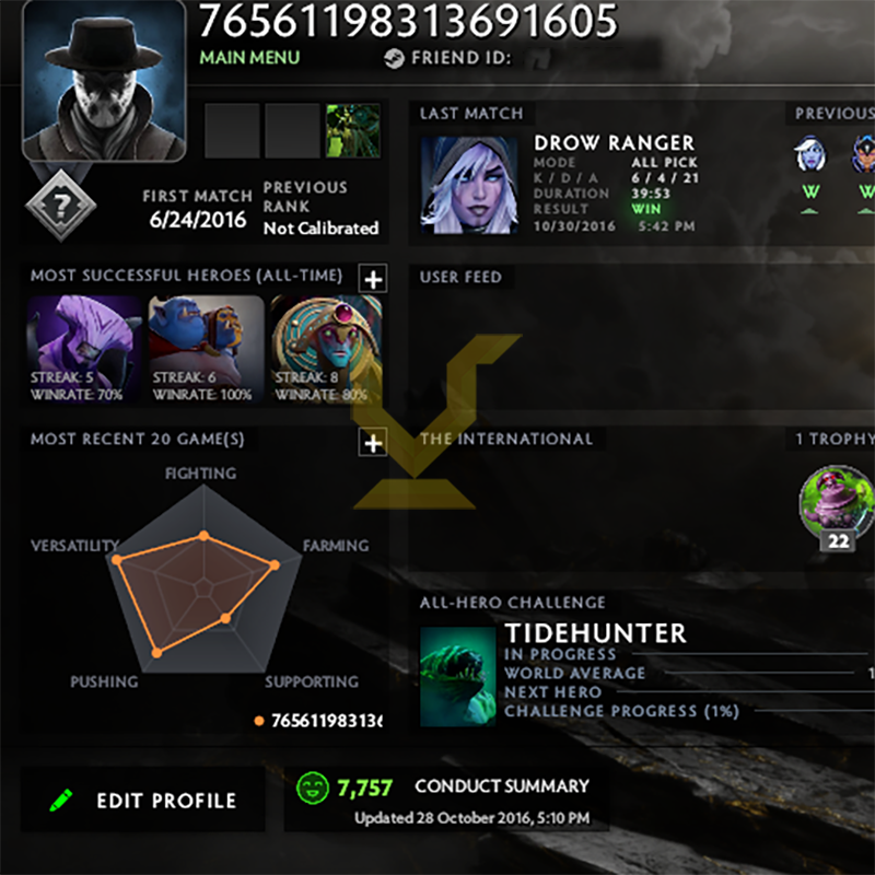 Uncalibrated | MMR: TBD - Behavior: 7757