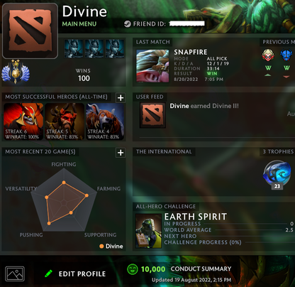 Divine II | MMR: 4840 - Behavior: 10000