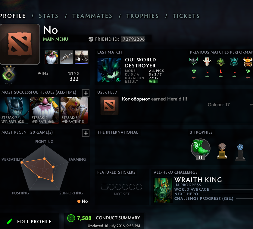 Héraut II | MMR : 260 - Comportement : 7588 