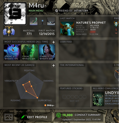 Divin V | MMR : 5340 - Comportement : 10000 