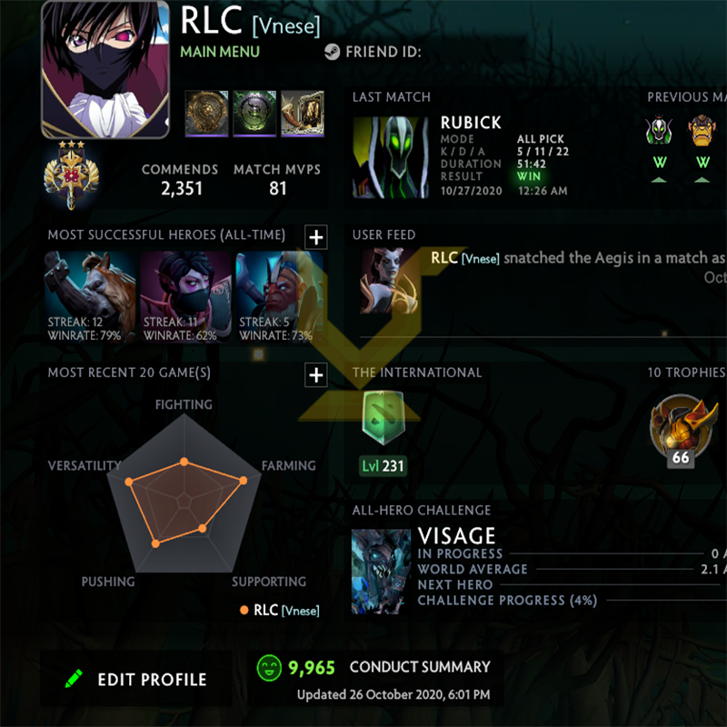 Legend III | MMR: 3420 - Behavior: 9965