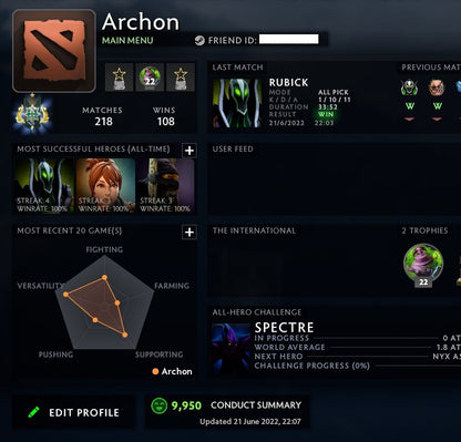 Archonte Ier | MMR : 2420 - Comportement : 9950 