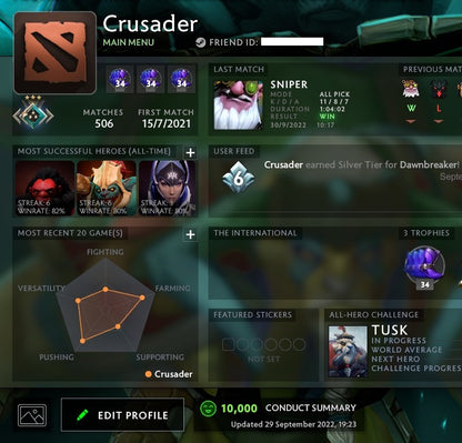 Crusader III | MMR: 1740 - Behavior: 10000