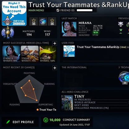 Divine I | MMR: 4750 - Behavior: 10000