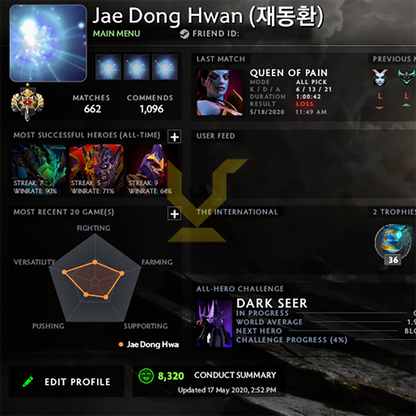 Légende I | MMR : 3060 - Comportement : 8320