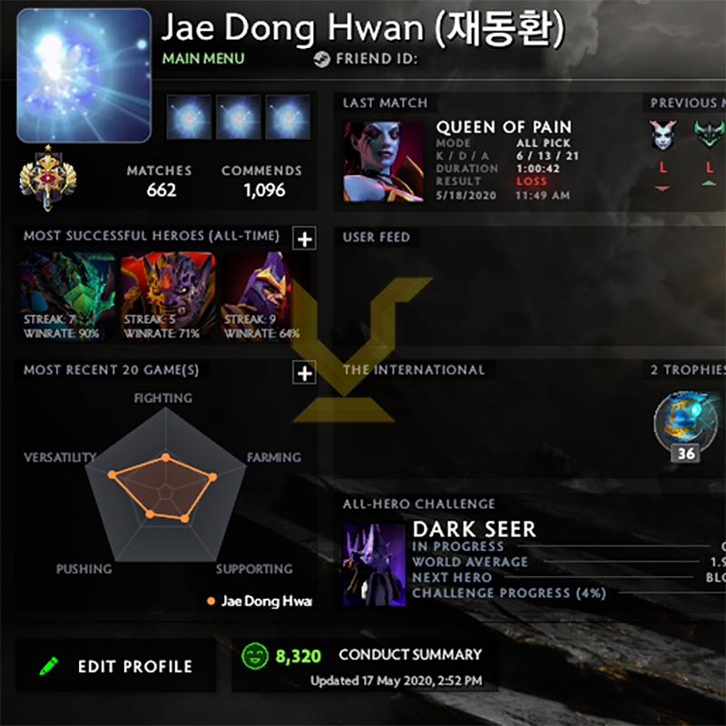 Légende I | MMR : 3060 - Comportement : 8320