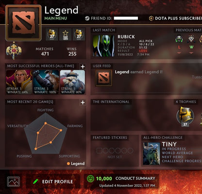 Legend I | MMR: 3090 - Behavior: 10000