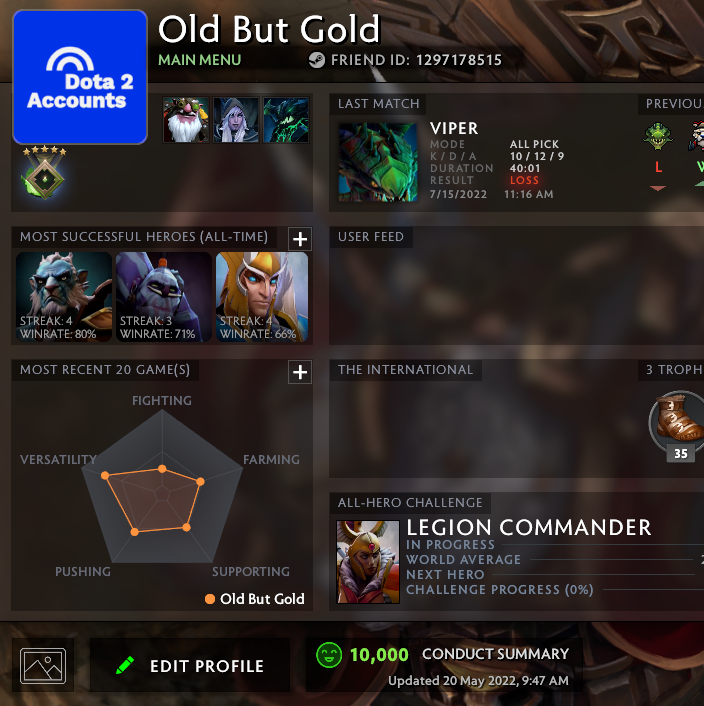 Héraut V | MMR : 540 - Comportement : 10000 