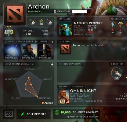 Archon V | MMR: 2950 - Behavior: 10000